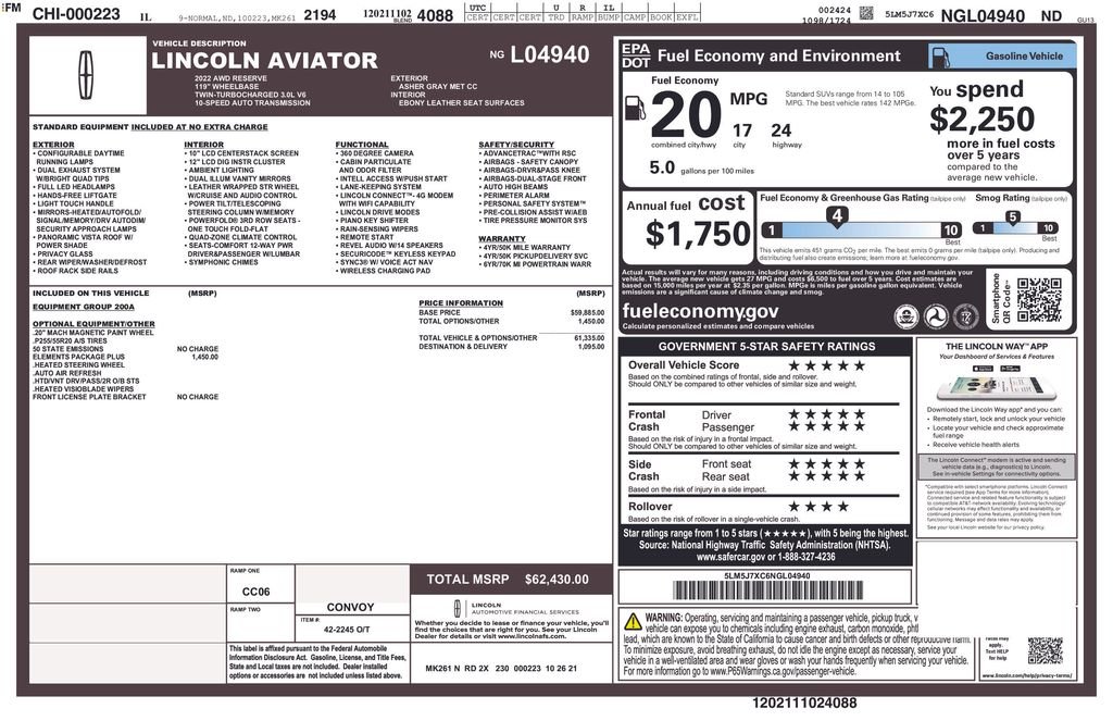 Used 2022 Gray Lincoln Reserve image 30