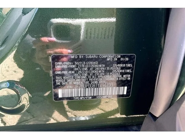 New 2026 DEEP EMERALD GREEN PEARL Subaru Limited image 27
