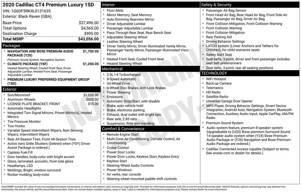 Used 2020 BLACK RAVEN Cadillac Premium Luxury image 6