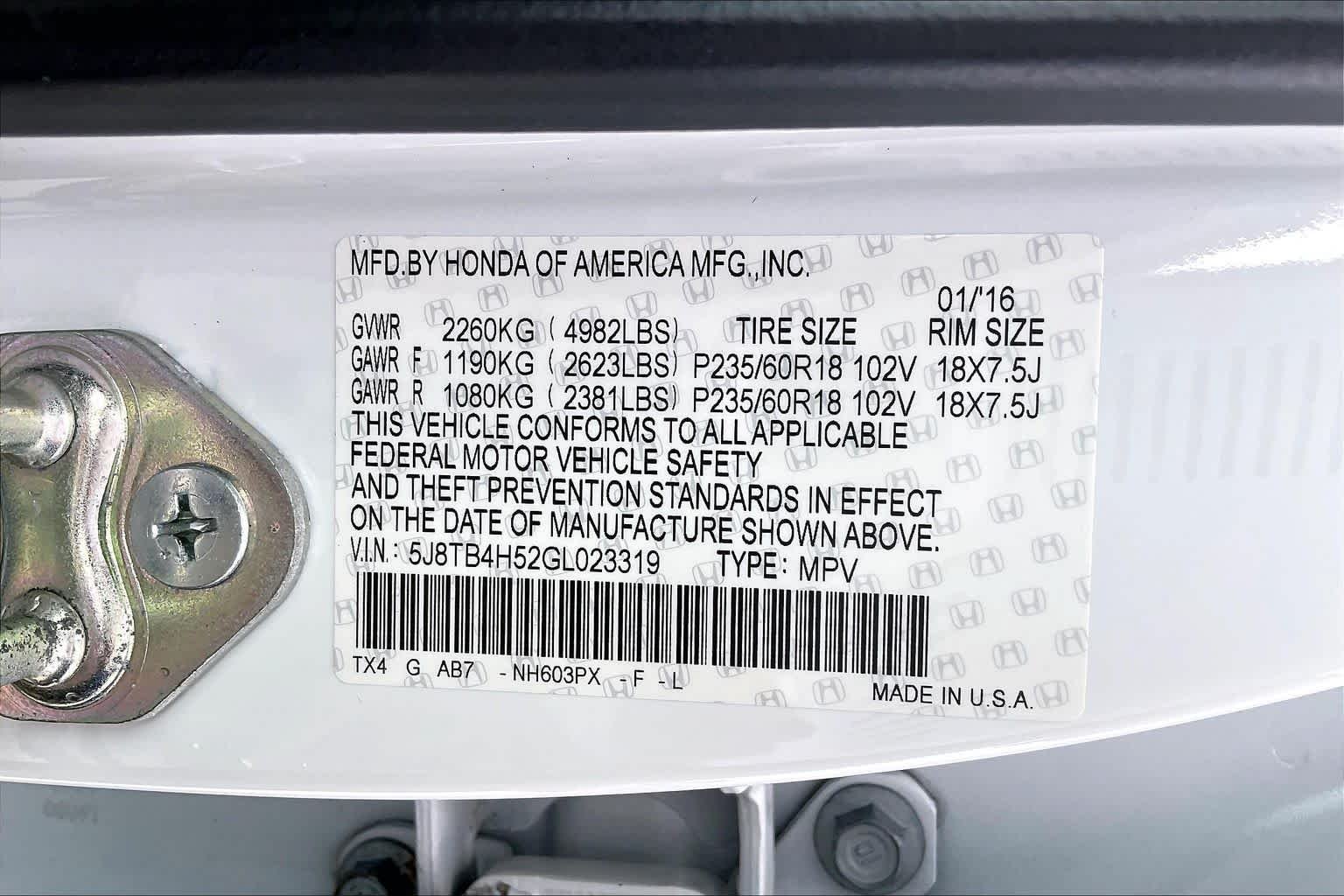 Used 2016 White Diamond Pearl Acura Tech Pkg image 33