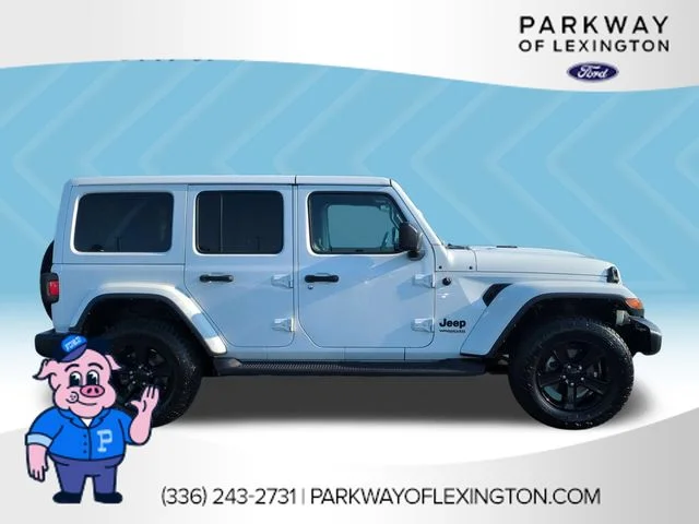 Used 2021 White Jeep Unlimited Sahara Altitude image 6