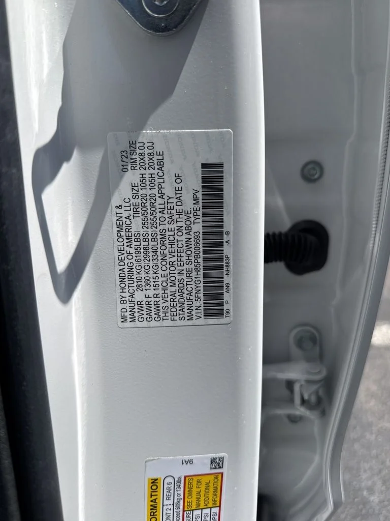 Certified Used 2023 Platinum White Pearl Honda AWD ELITE image 24