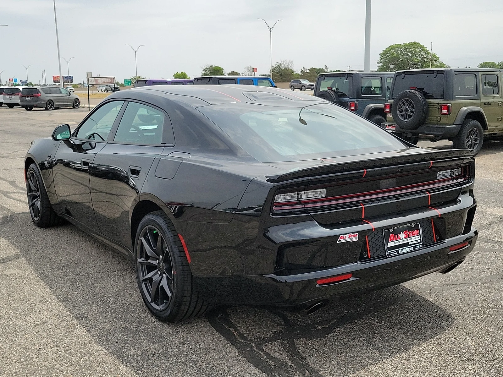 New 2026 Diamond Black Crystal Pearlcoat Dodge SCAT PACK 4-DOOR AWD image 3