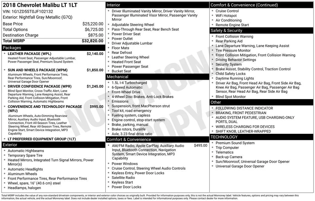 2018 Chevrolet Malibu 1LT - Photo 8