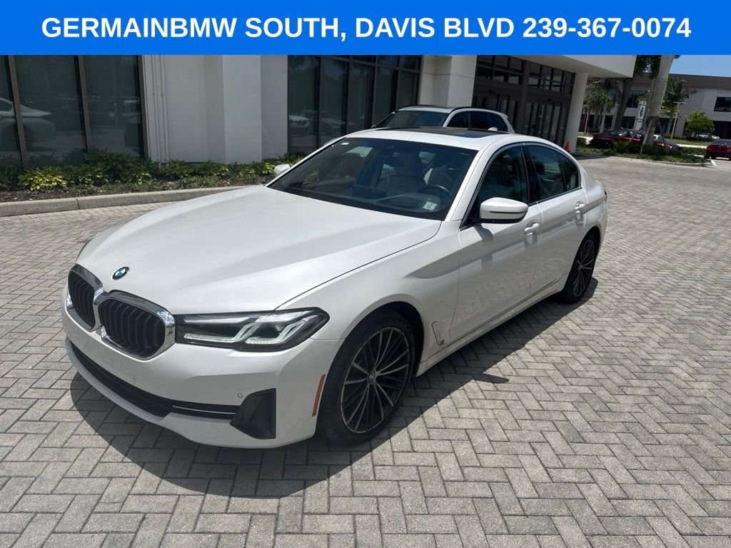 Certified Used 2023 Mineral White Metallic BMW 540i image 1