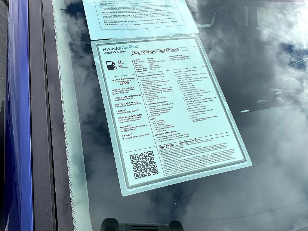 Certified Used 2024 Blue Hyundai Limited image 38