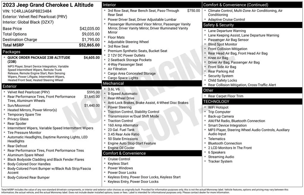 Used 2023 Red Jeep Altitude image 2