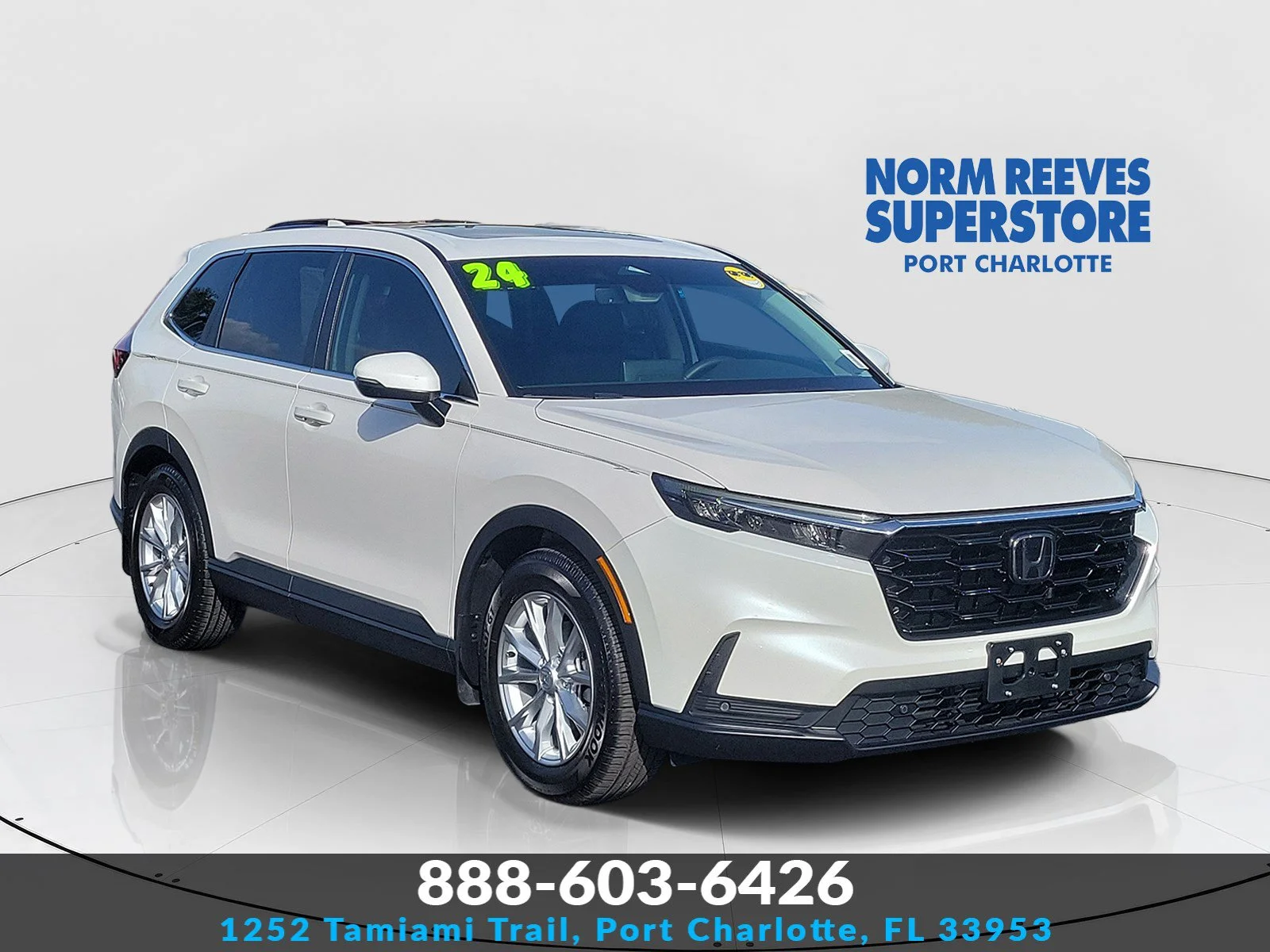 Certified Used 2024 Platinum White Pearl Honda EX-L image 1