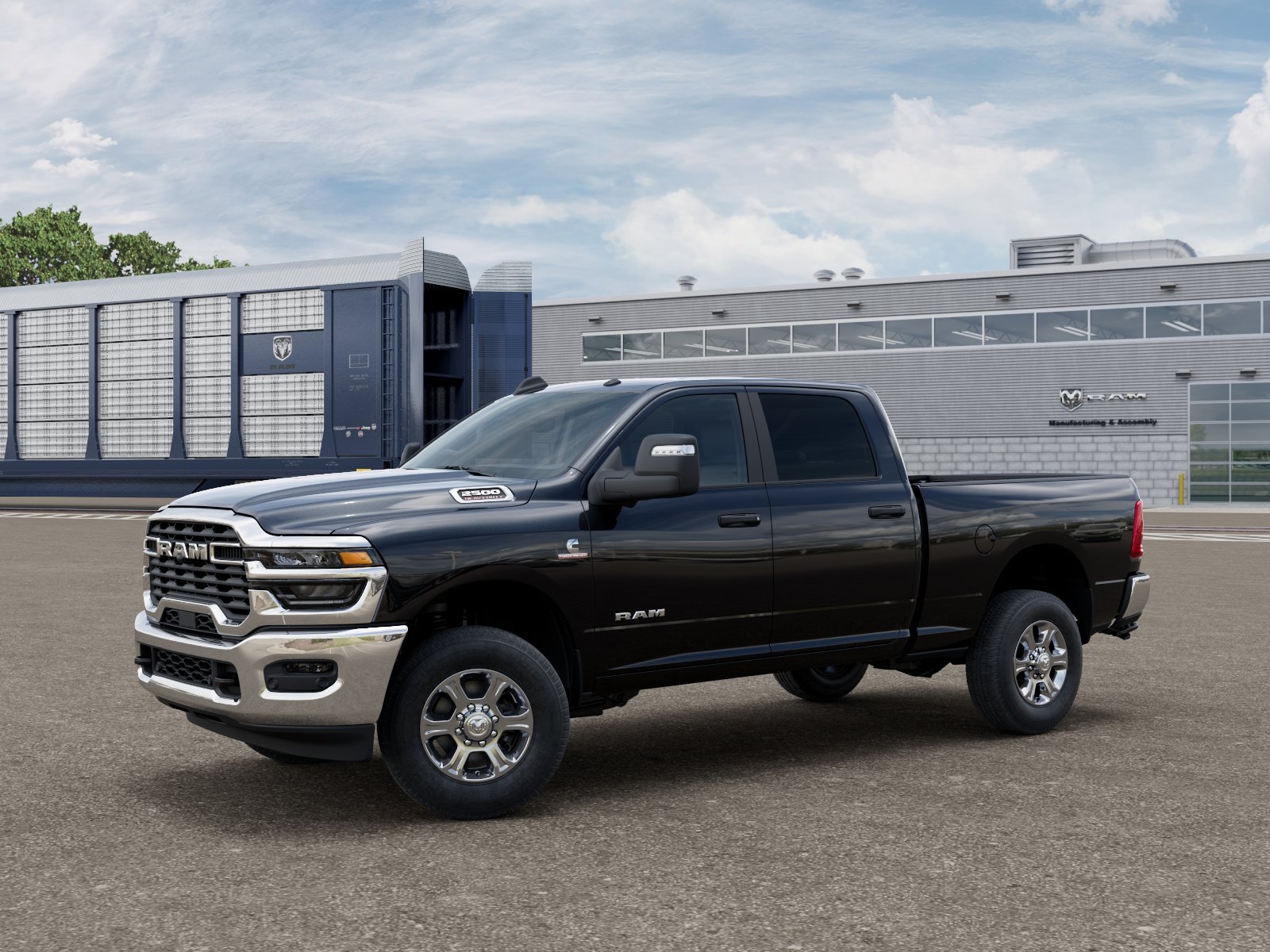 New 2026 Diamond Black Crystal Pearl-Coat Exterior Paint RAM Big Horn image 12