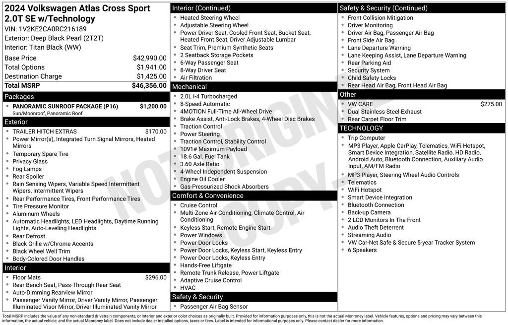 2024 Volkswagen Atlas Cross Sport SE w/Tech - Photo 26