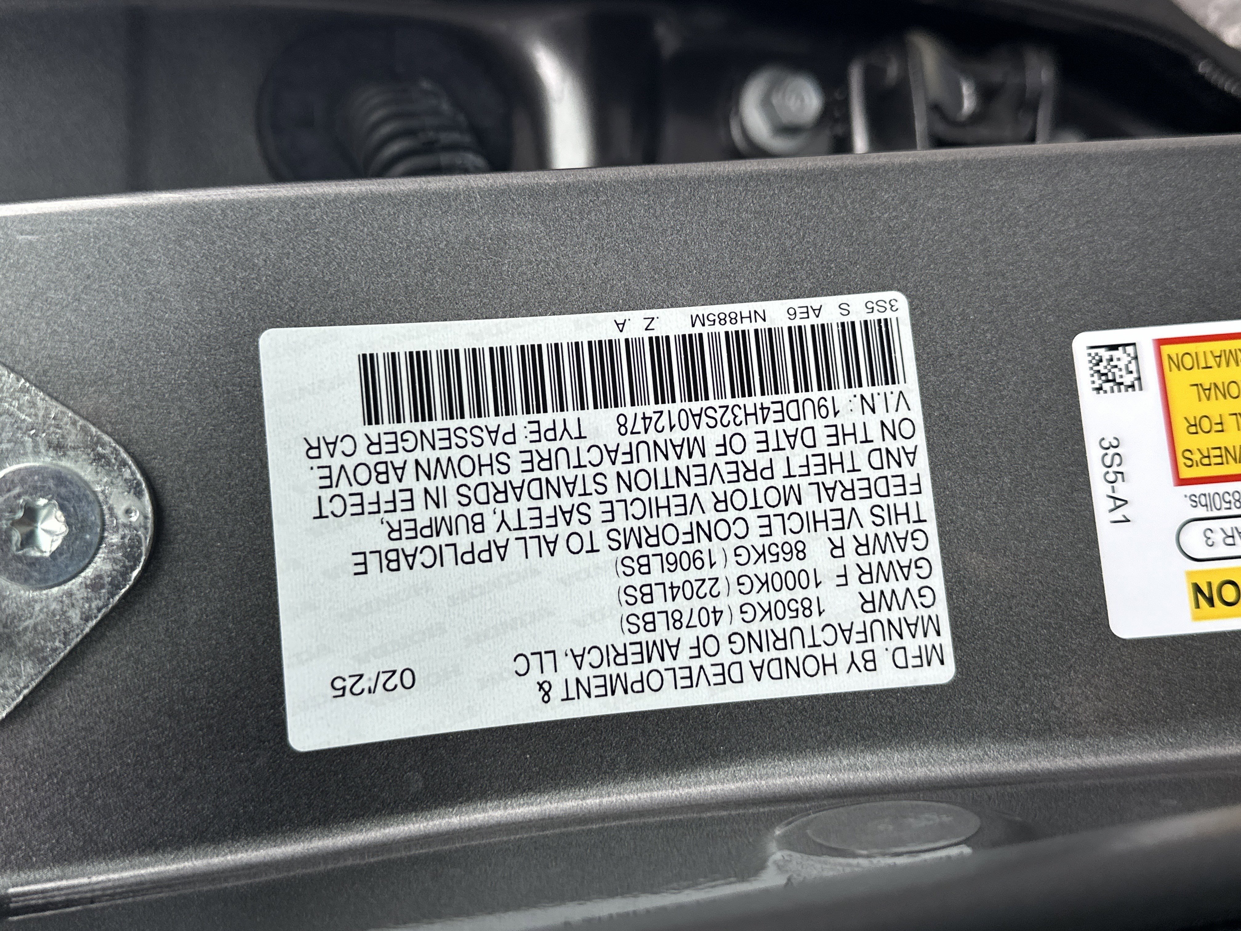 Certified Used 2025 Liquid Carbon Metallic Acura w/A-Spec Package image 38