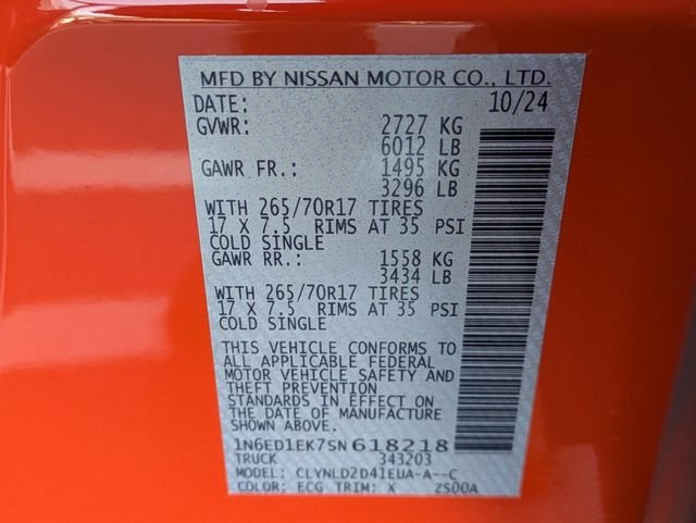 Used 2025 Orange Nissan PRO-4X image 30