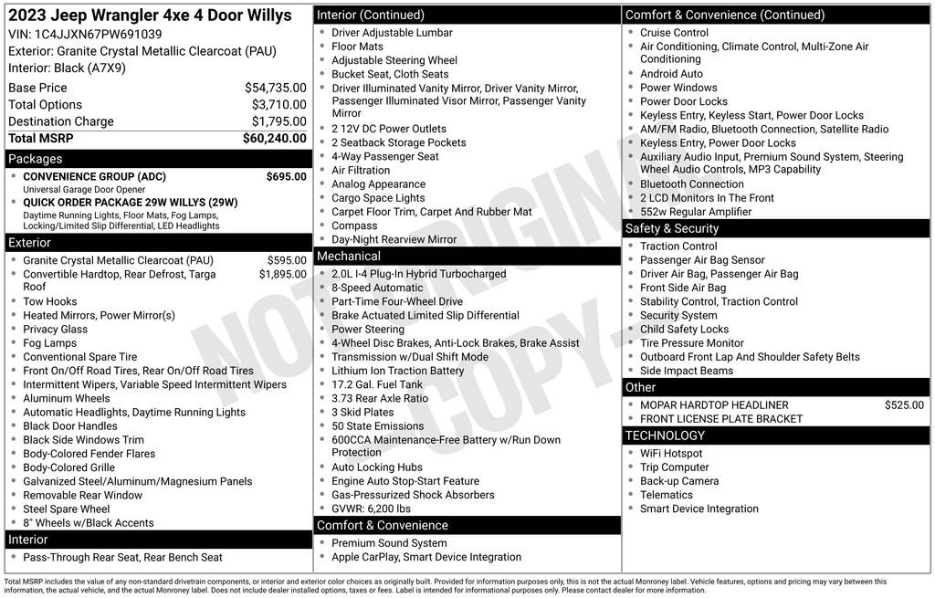 Used 2023 Gray Jeep Willys 4xe image 21