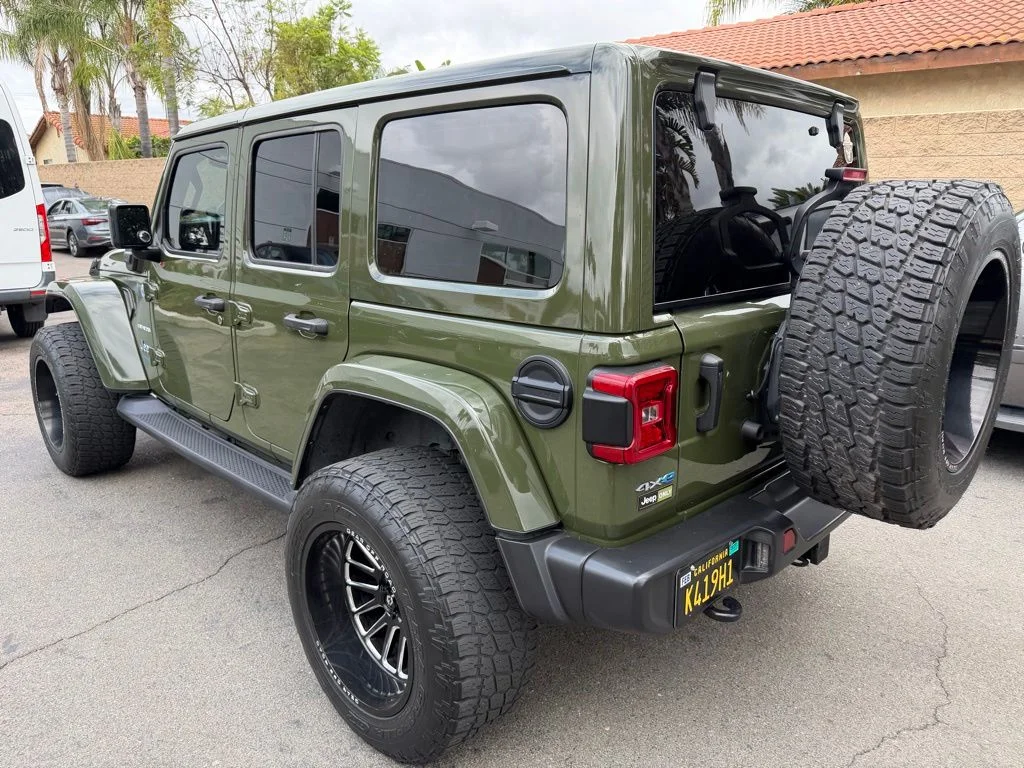 Used 2021 Green Jeep Unlimited Sahara 4xe image 9