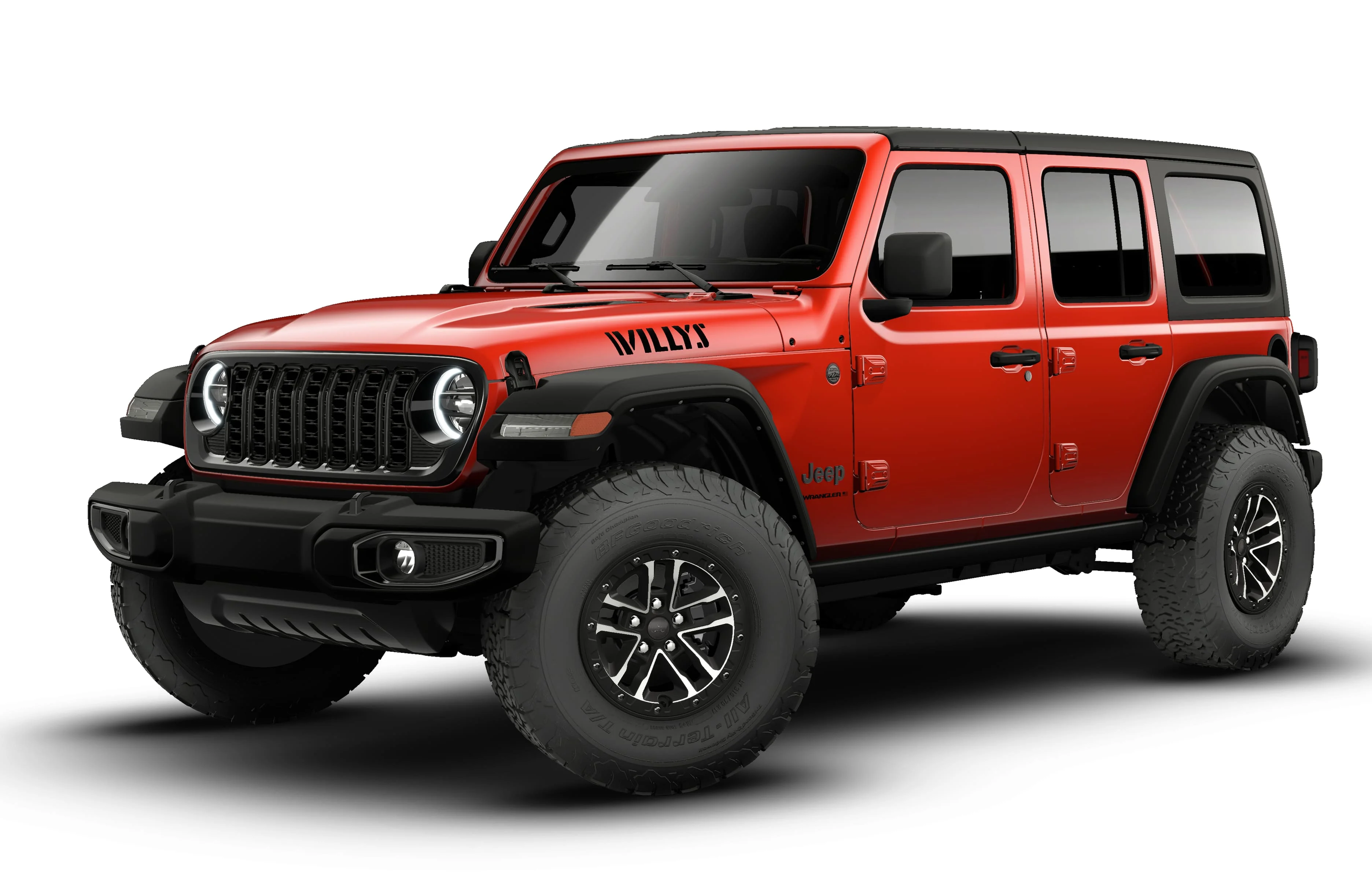 New 2026 Firecracker Red Clear-Coat Exterior Paint Jeep Willys image 13