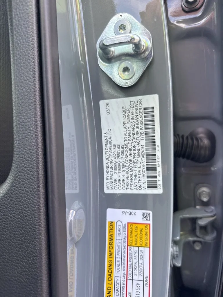 New 2026 Urban Gray Pearl Honda Sport-L image 23