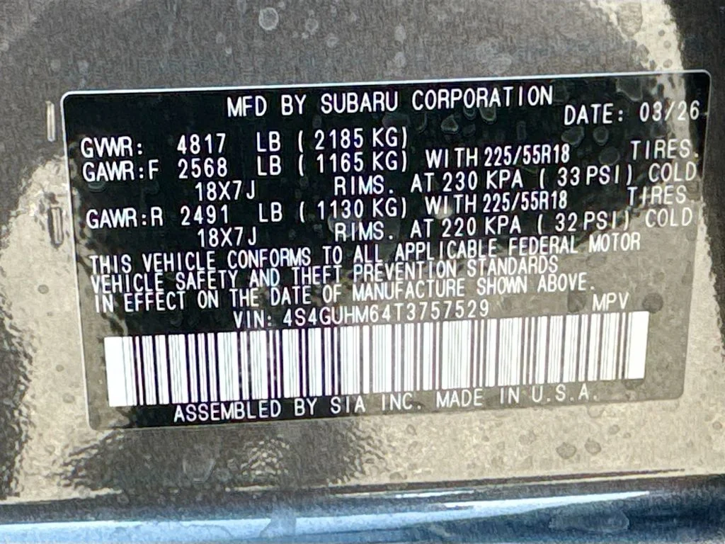 New 2026 MAGNETITE GRAY PEARL Subaru Limited image 42