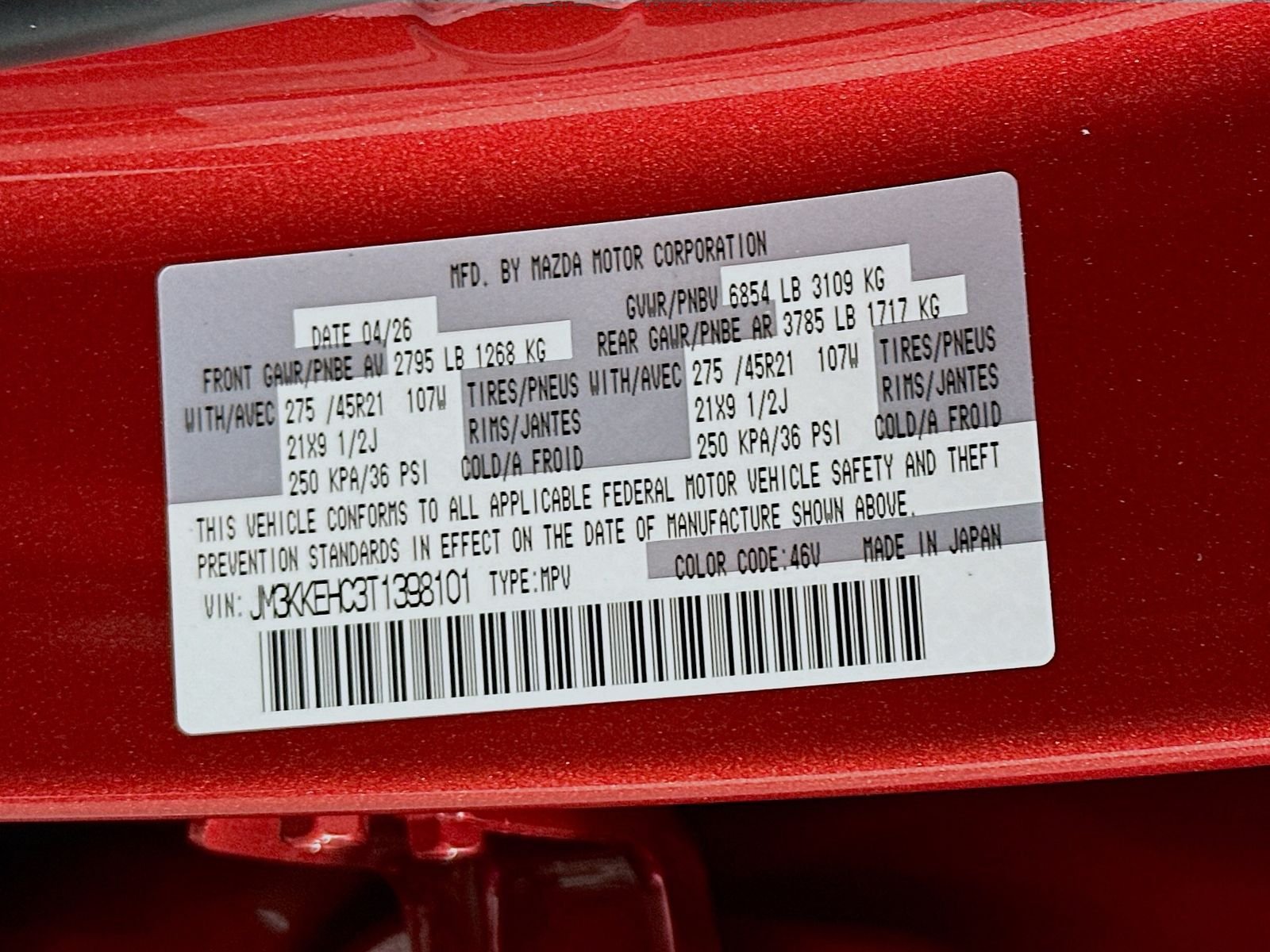 New 2026 Soul Red Crystal Metallic Mazda 3.3 Turbo S Premium Plus AWD image 35