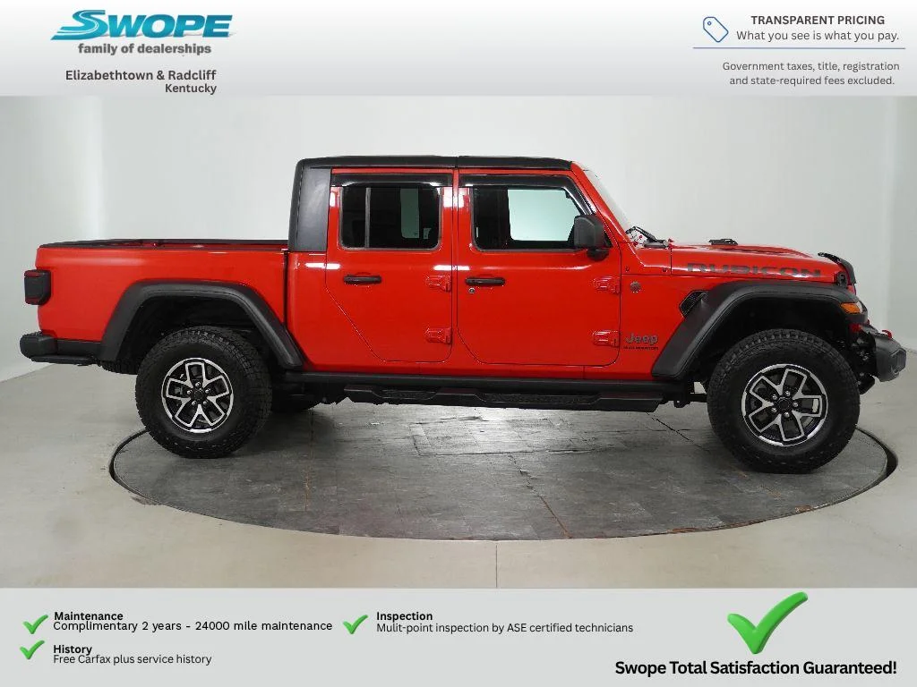 Used 2025 Firecracker Red Clearcoat Jeep Rubicon image 2