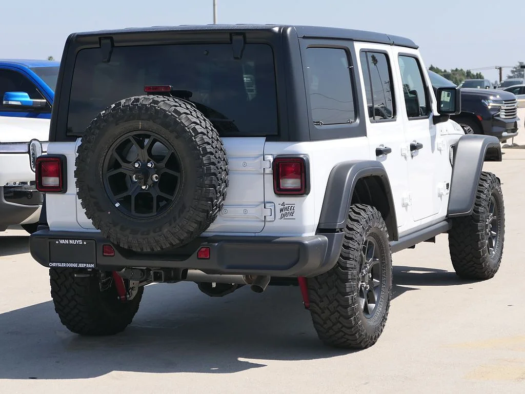 New 2026 Bright White Clear Coat Jeep 4-Door Willys 4x4 image 3