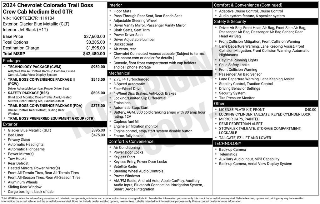 Used 2024 Blue Chevrolet Trail Boss image 10