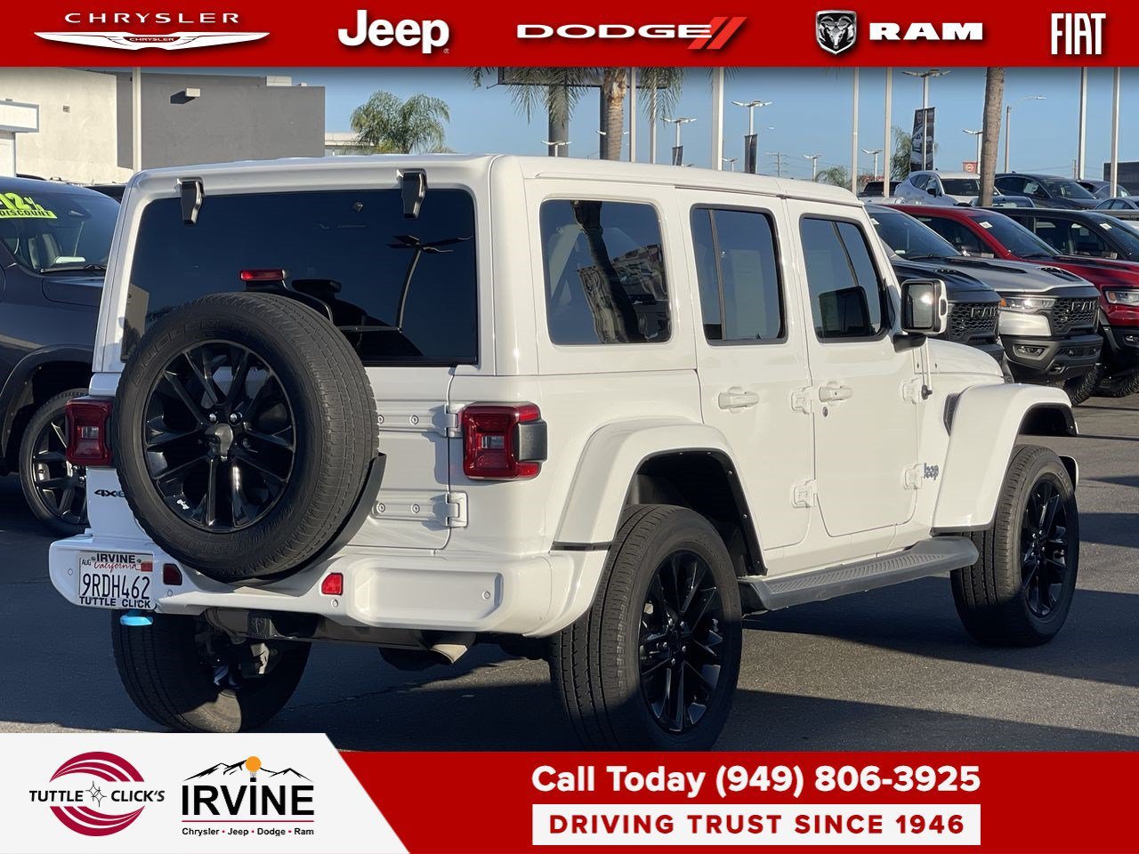 Used 2021 Bright White Clearcoat Jeep Unlimited Sahara High Altitude image 6