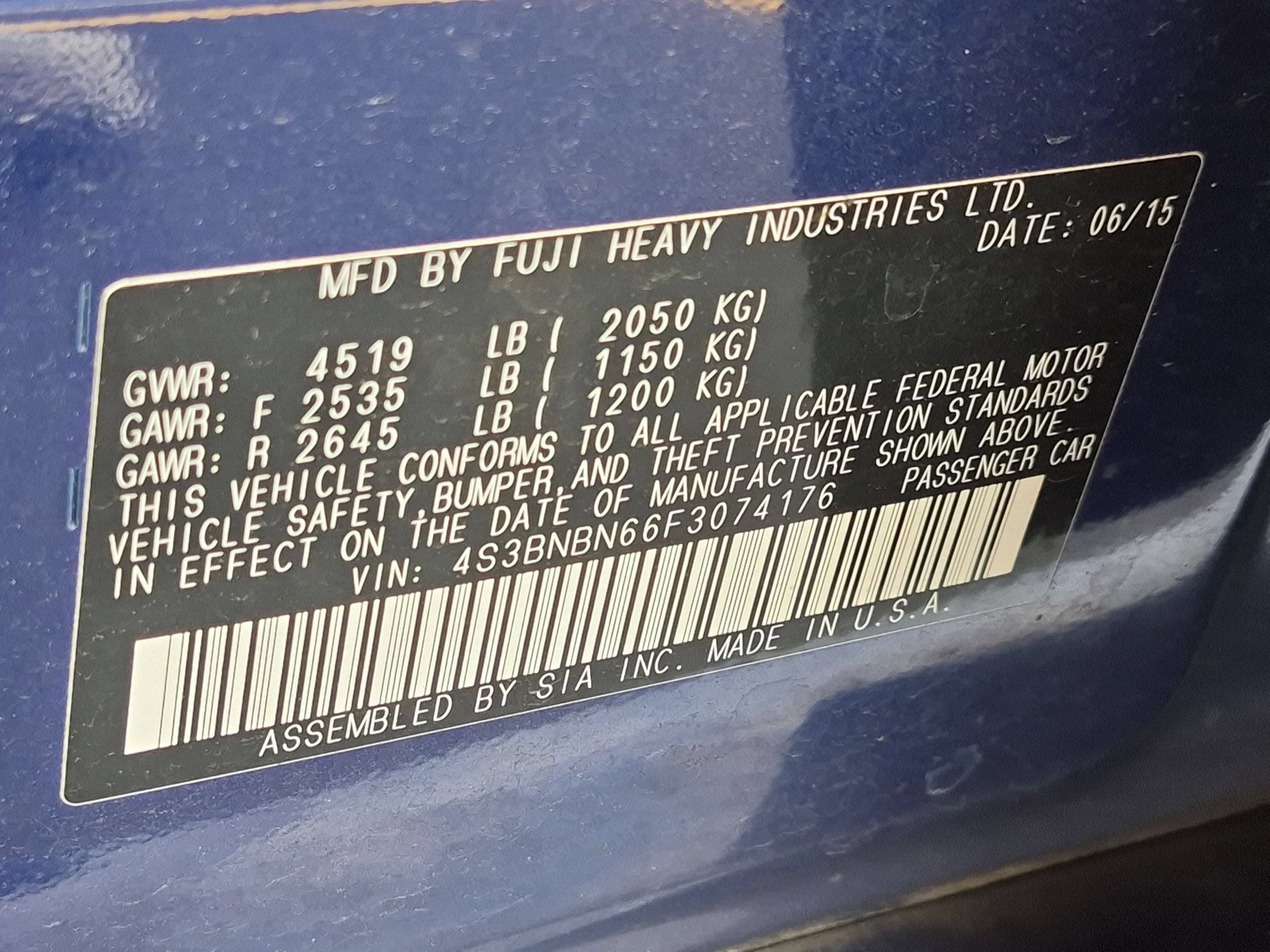 Used 2015 Lapis Blue Pearl Subaru 2.5i Limited image 39