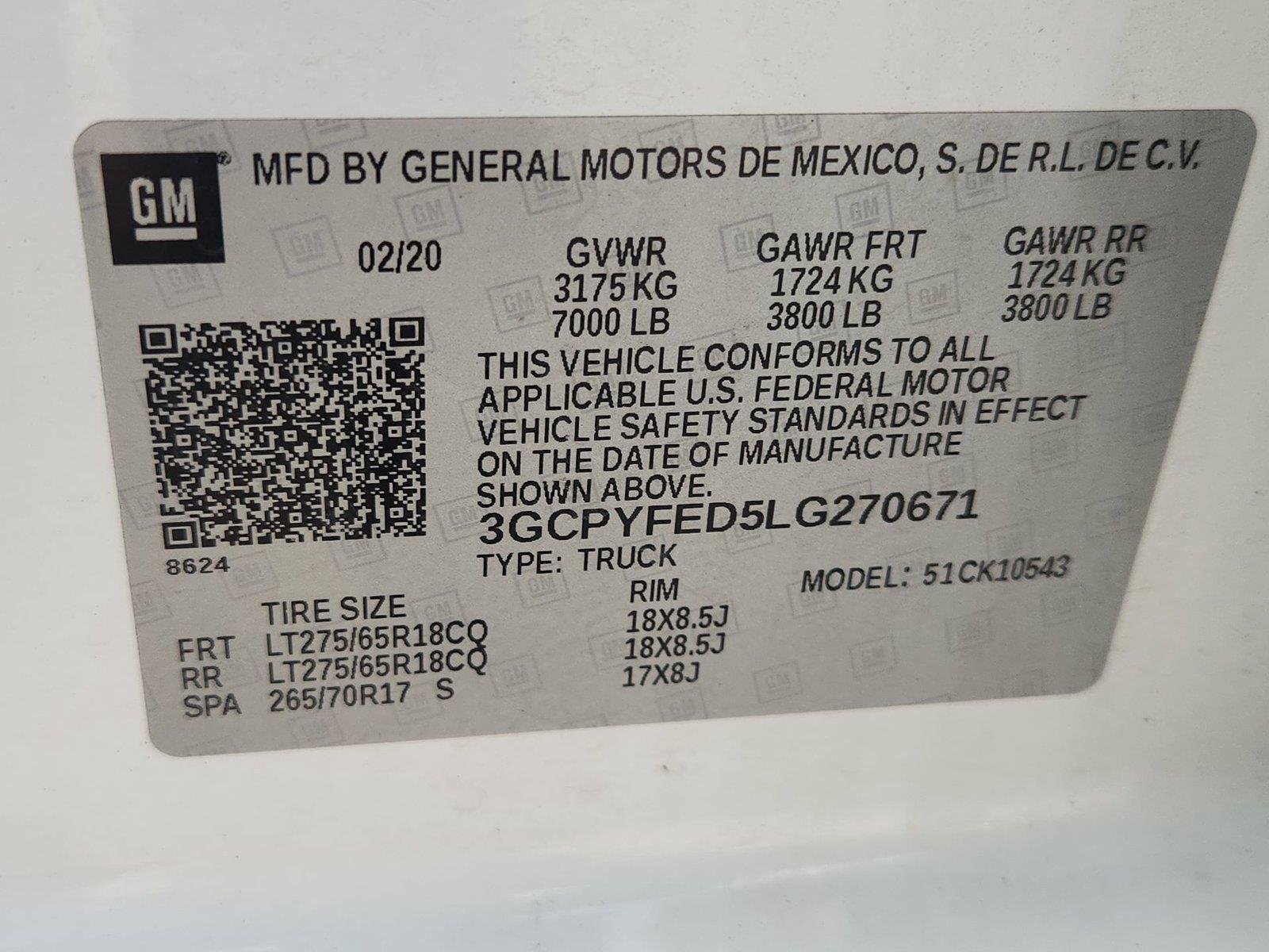 Certified Used 2020 SUMMIT WHITE Chevrolet LT Trail Boss image 33