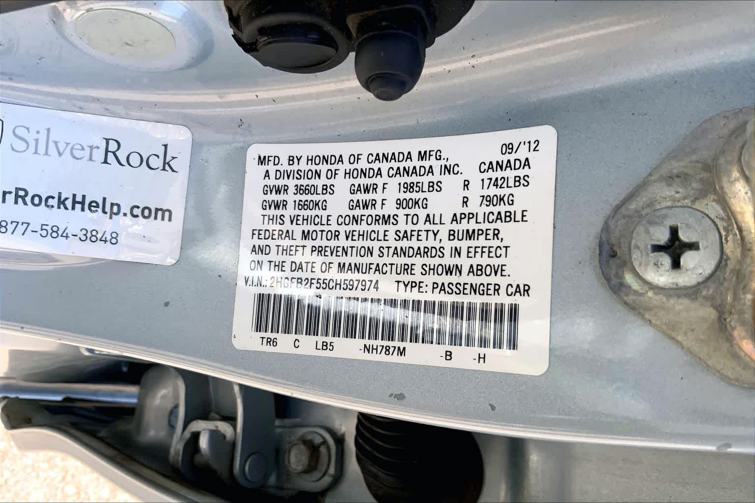 Used 2012 Alabaster Silver Metallic Honda LX image 28