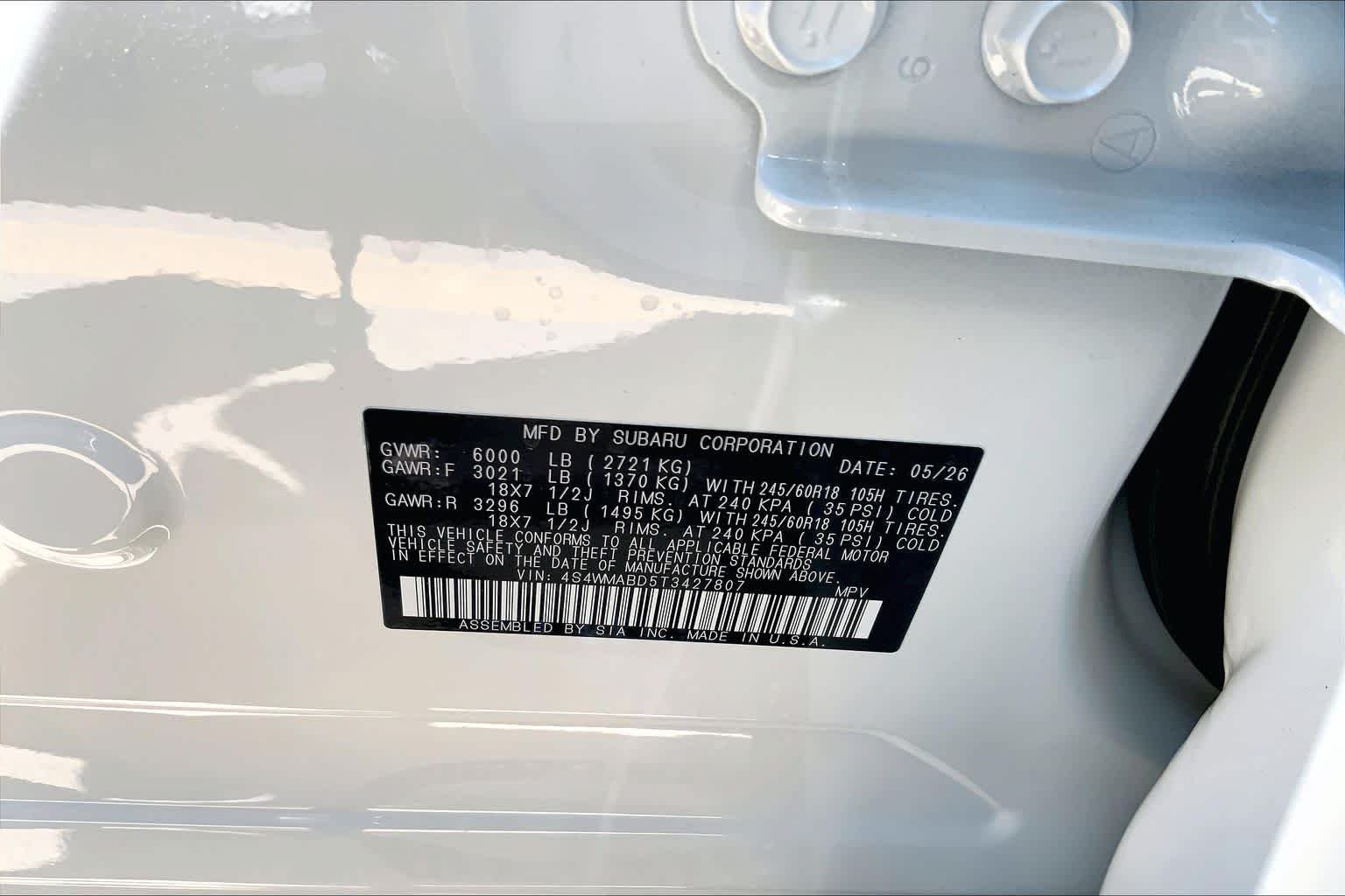 New 2026 CRYSTAL WHITE PEARL Subaru Premium 7-Passenger image 19