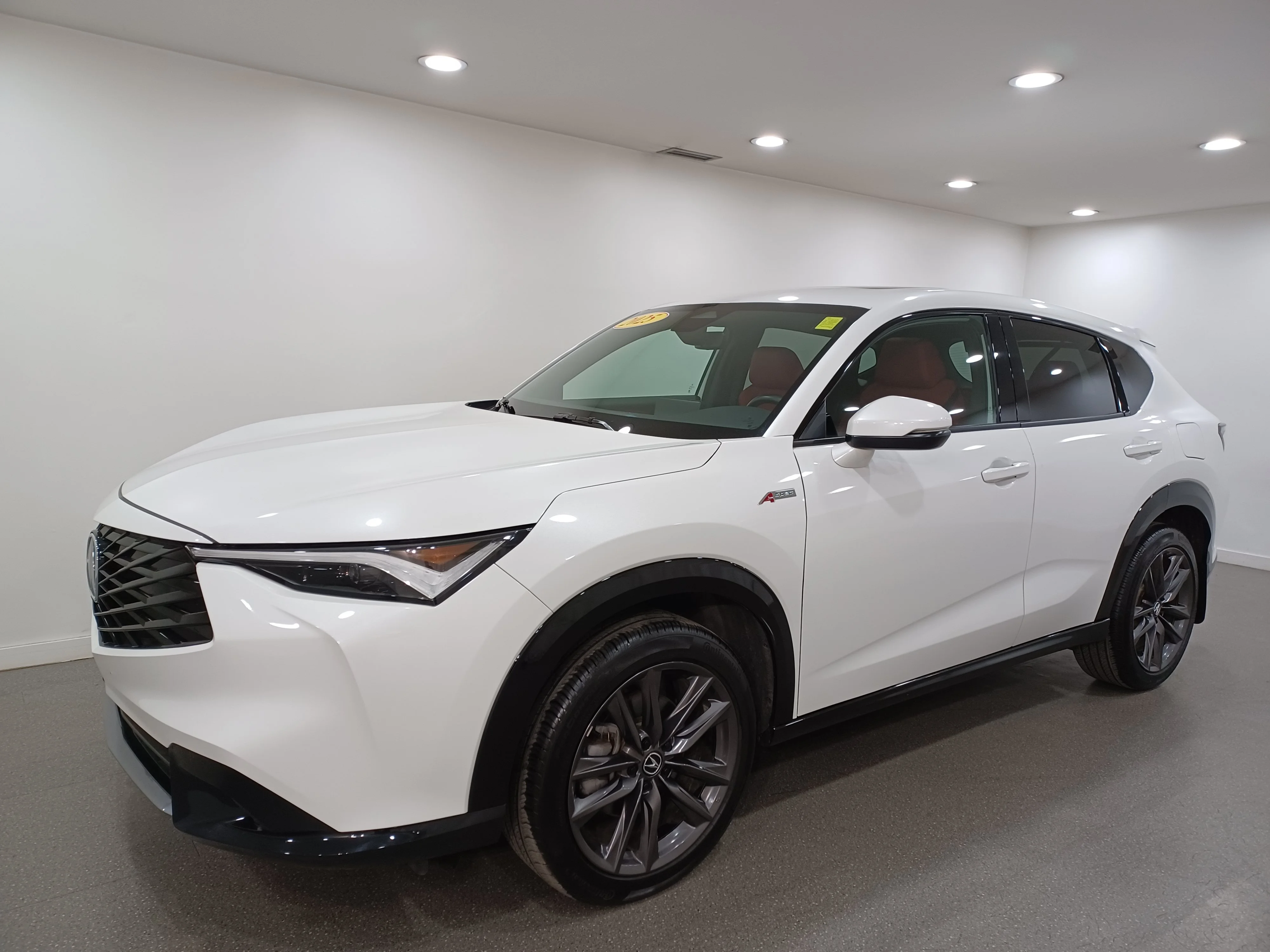 Certified Used 2025 Platinum White Pearl Acura A-Spec AWD*Adaptive Cruise | Remote Start | Cooled Red Suede Seats | Pano Roof | Htd Wheel | CarPlay image 2