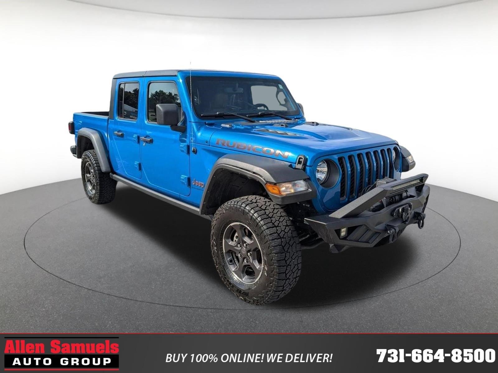 Used 2023 Hydro Blue Pearlcoat Jeep Rubicon image 1