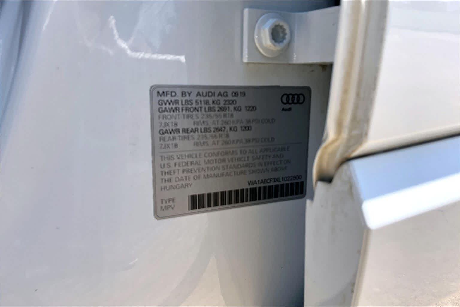 Used 2020 Glacier White Metallic Audi Premium image 35