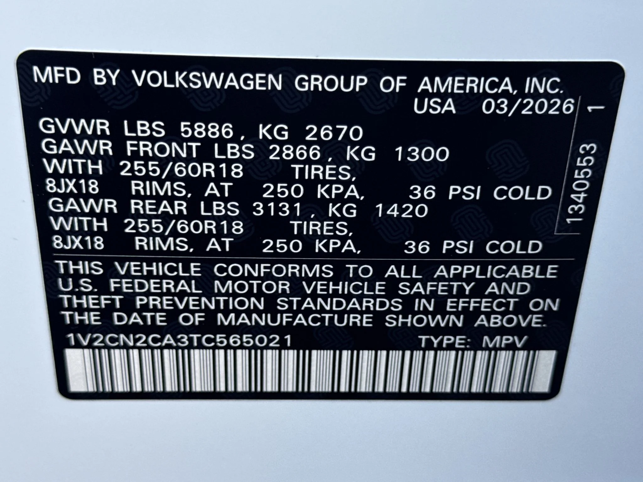 New 2026 Opal White Pearl Volkswagen 2.0T Peak Edition image 36
