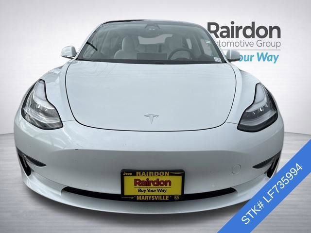 Used 2020 Pearl White Multi-Coat Tesla Long Range image 2