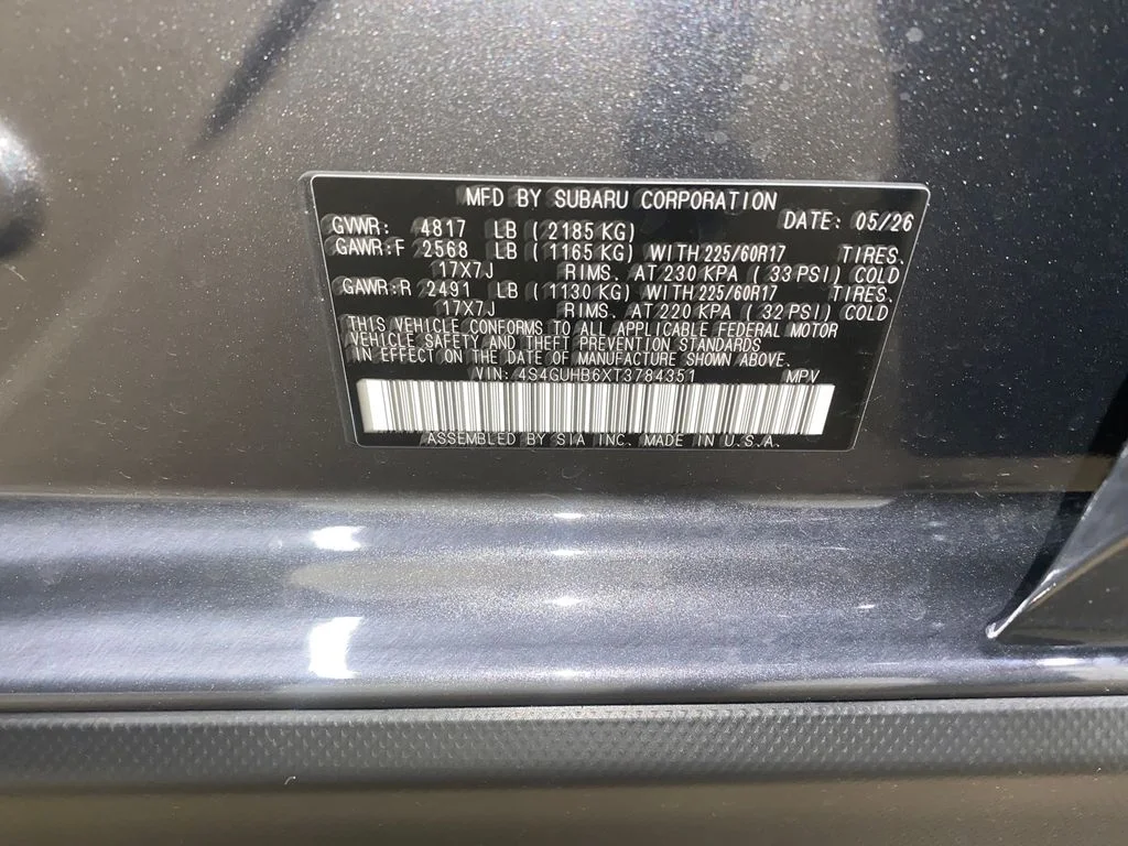 New 2026 MAGNETITE GRAY PEARL Subaru Base image 24