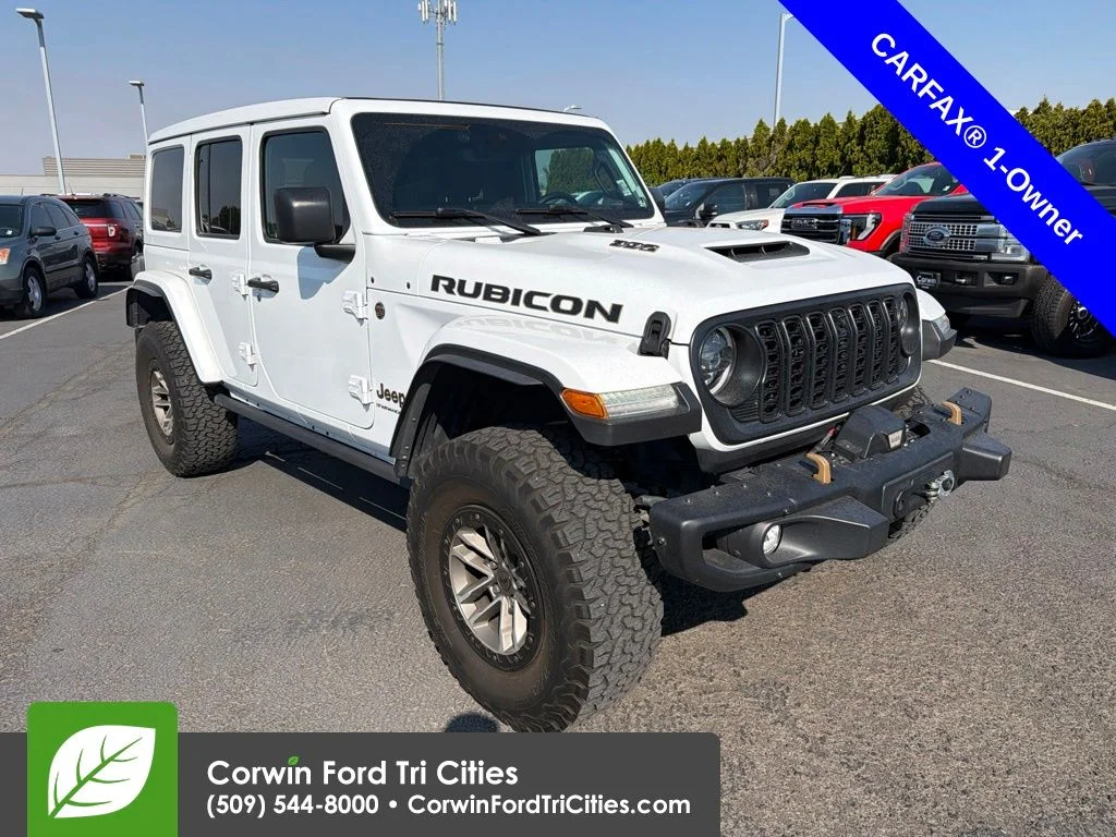 Used 2024 Bright White Clearcoat Jeep Rubicon 392 image 1
