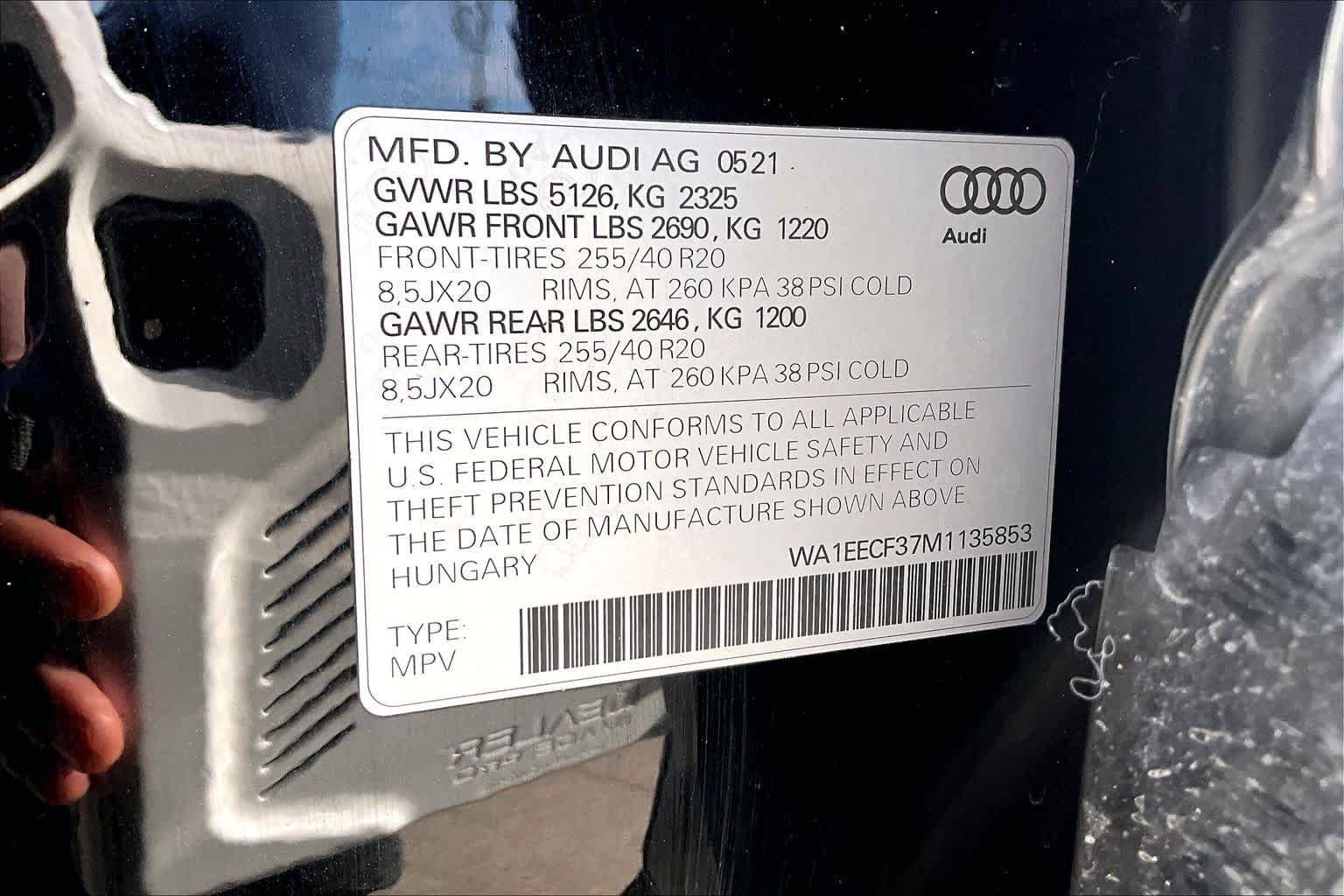Used 2021 Mythos Black Metallic Audi S line Premium Plus image 36