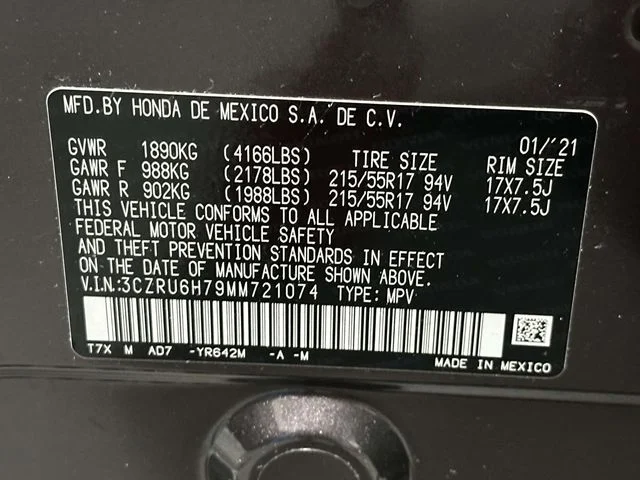 Certified Used 2021 Midnight Amethyst Honda AWD EX-L image 32