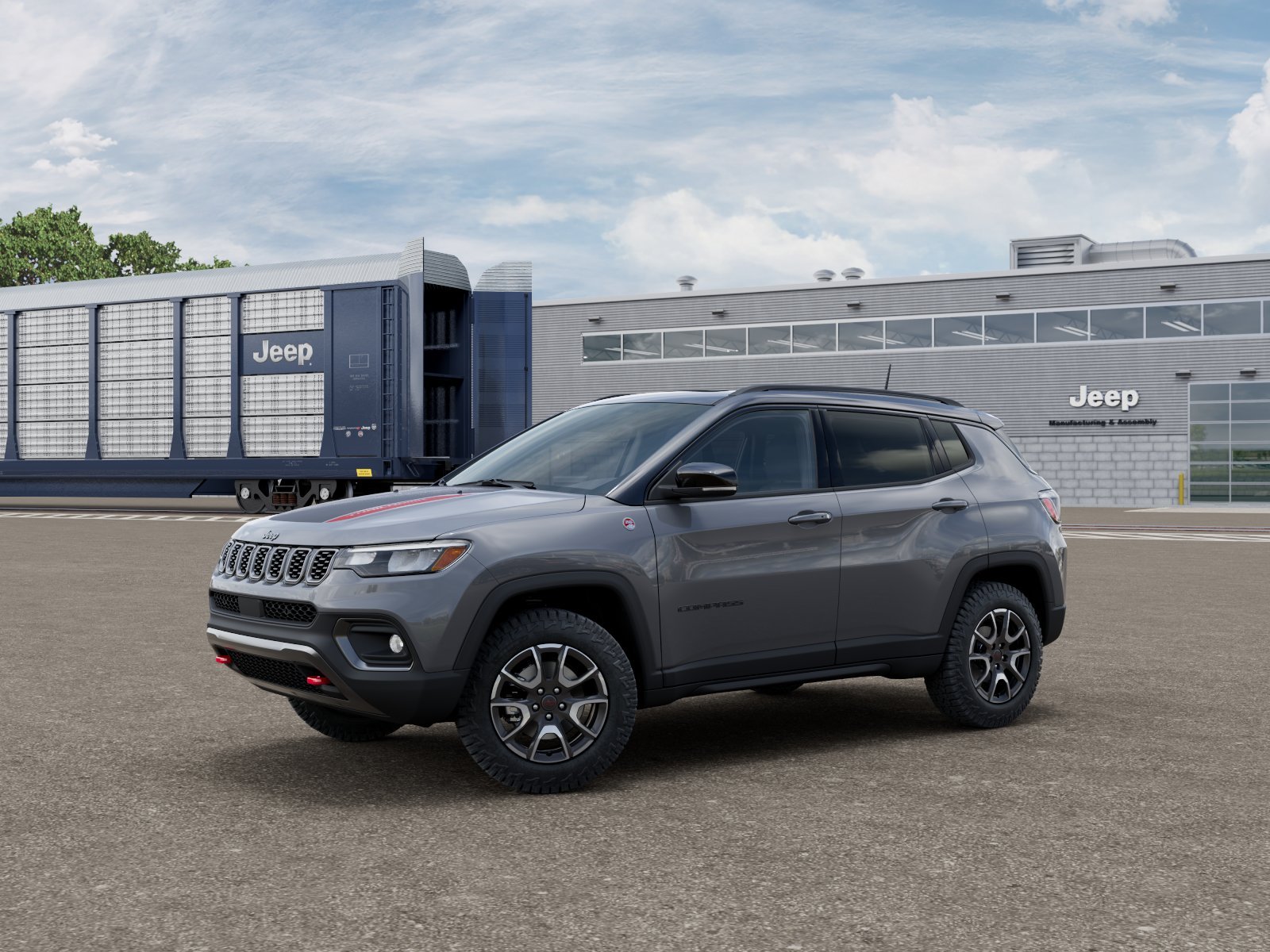 New 2026 Sting-Gray Clear-Coat Exterior Paint Jeep Trailhawk image 1