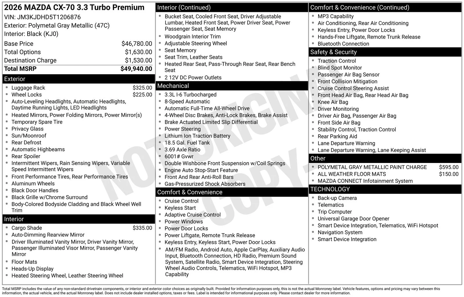 New 2026 Polymetal Gray Metallic Mazda 3.3 Turbo Premium image 4