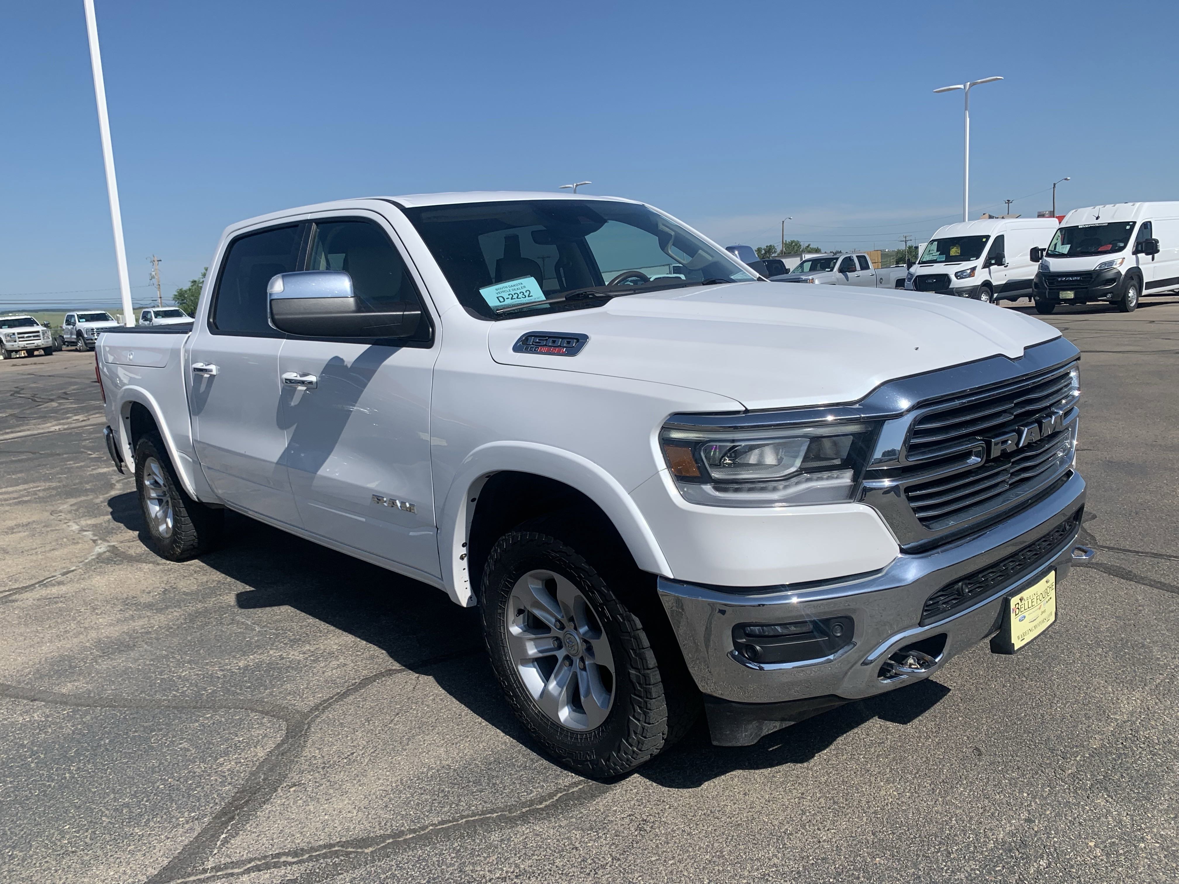 Used 2021 Ivory White Tri-Coat Pearlcoat Ram Laramie image 5