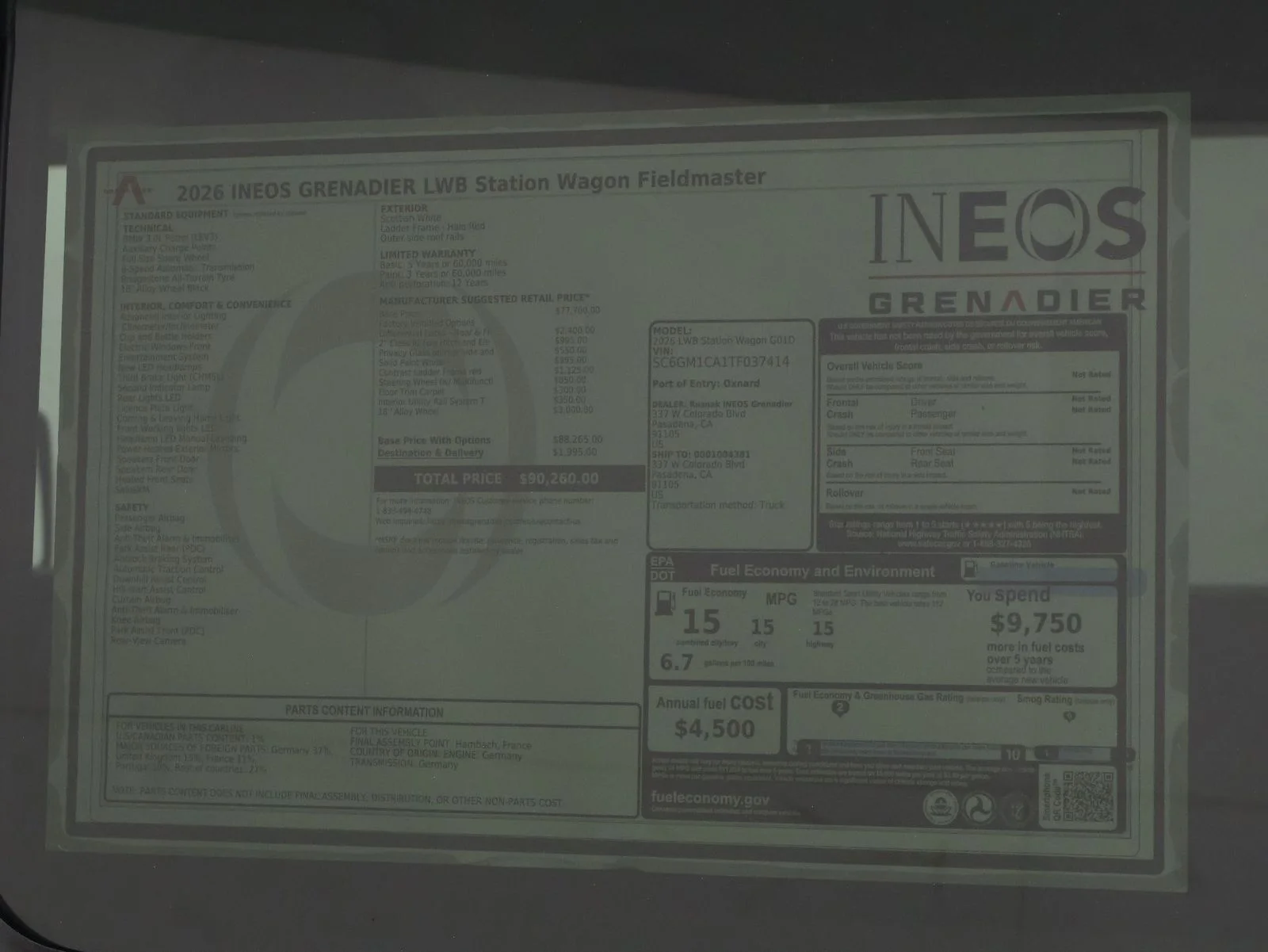 New 2026 Scottish White INEOS Fieldmaster Edition image 23