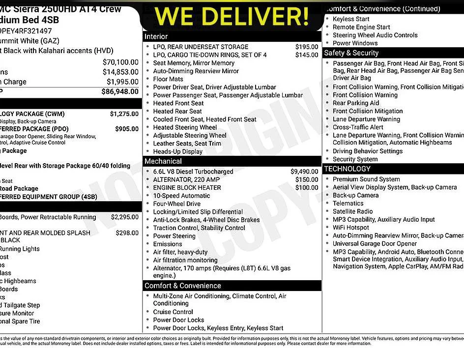 Used 2024 Summit White GMC AT4 image 25