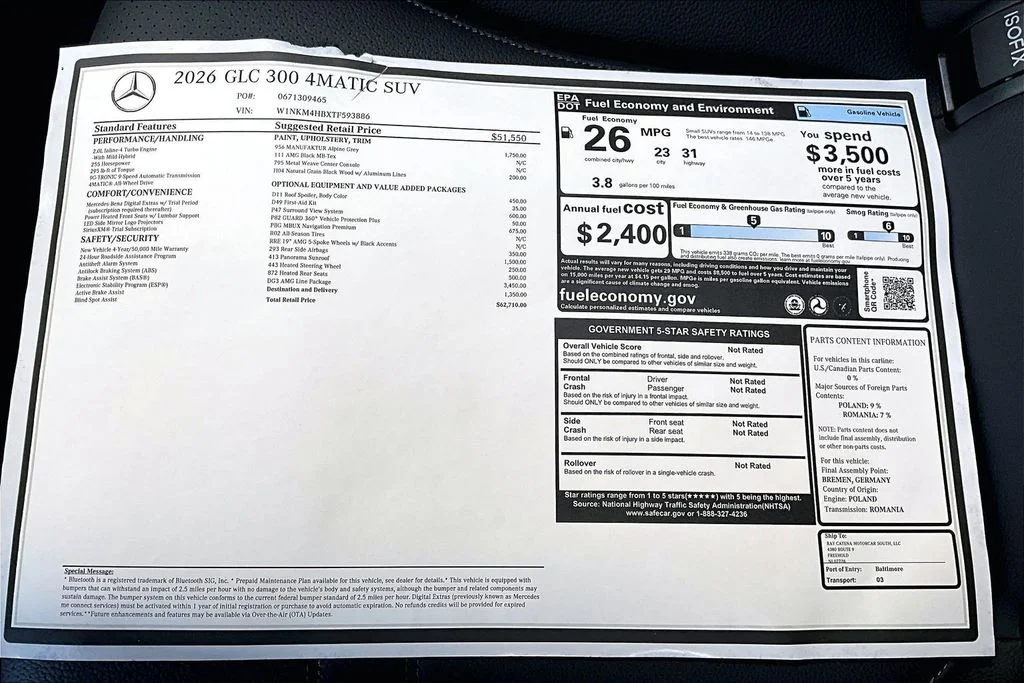 New 2026 White Mercedes-Benz GLC 300 image 14