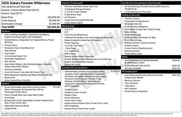 2026 Subaru Forester Wilderness - Photo 35