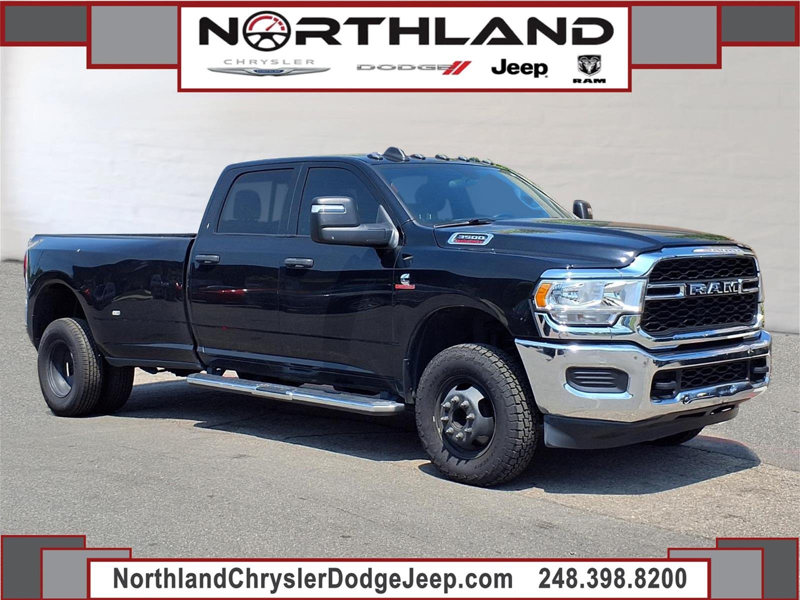 Certified Used 2024 BLACK Ram 4x4 Tradesman 4dr Crew Cab 8 ft. LB DRW Pickup image 1