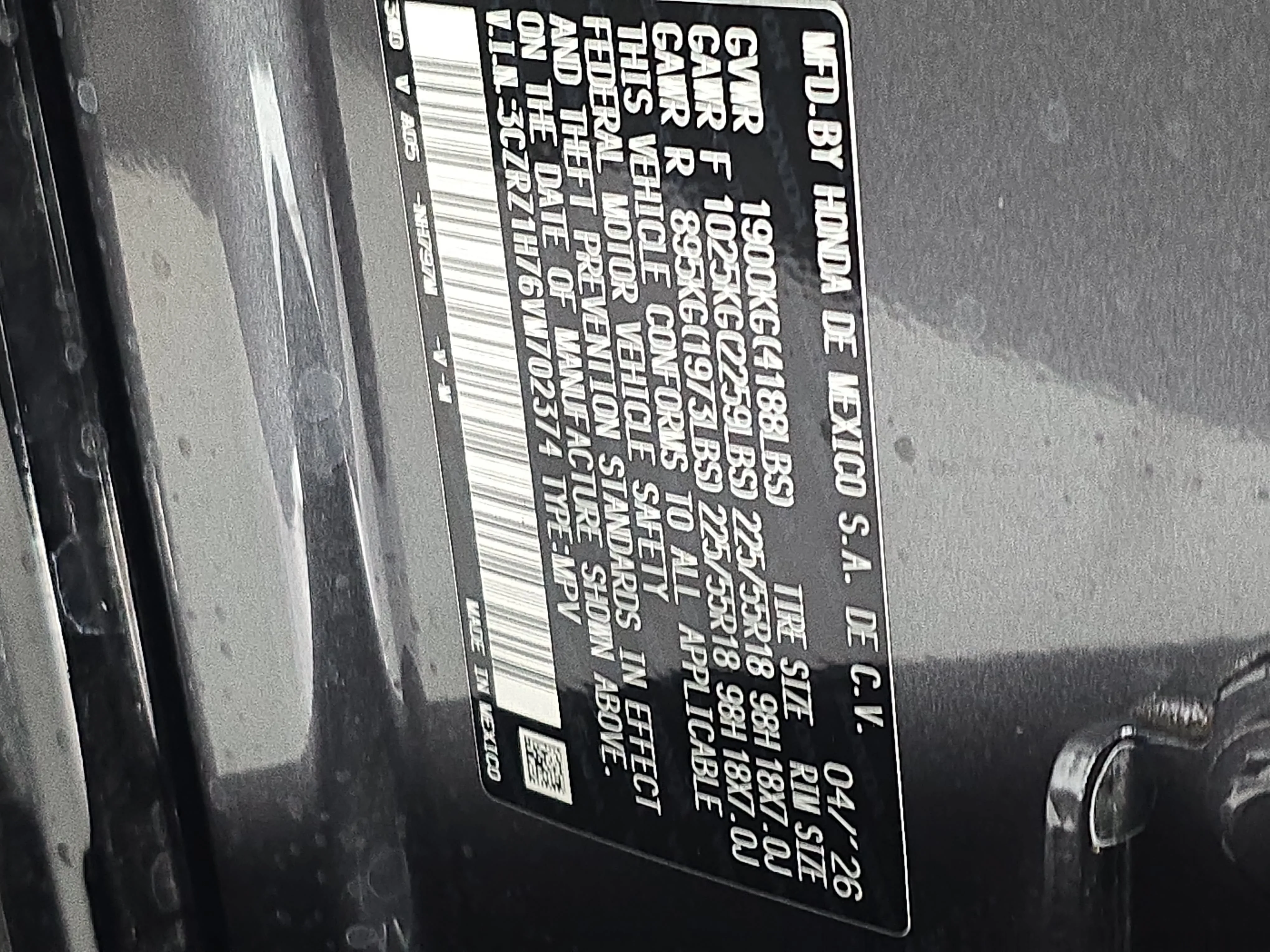 New 2027 Modern Steel Metallic Honda EX-L image 35