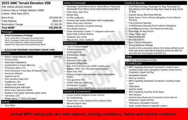 Used 2025 Black GMC Elevation image 17