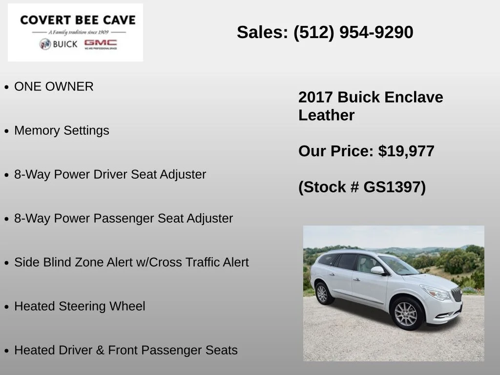 Used 2017 White Buick Leather Group image 12